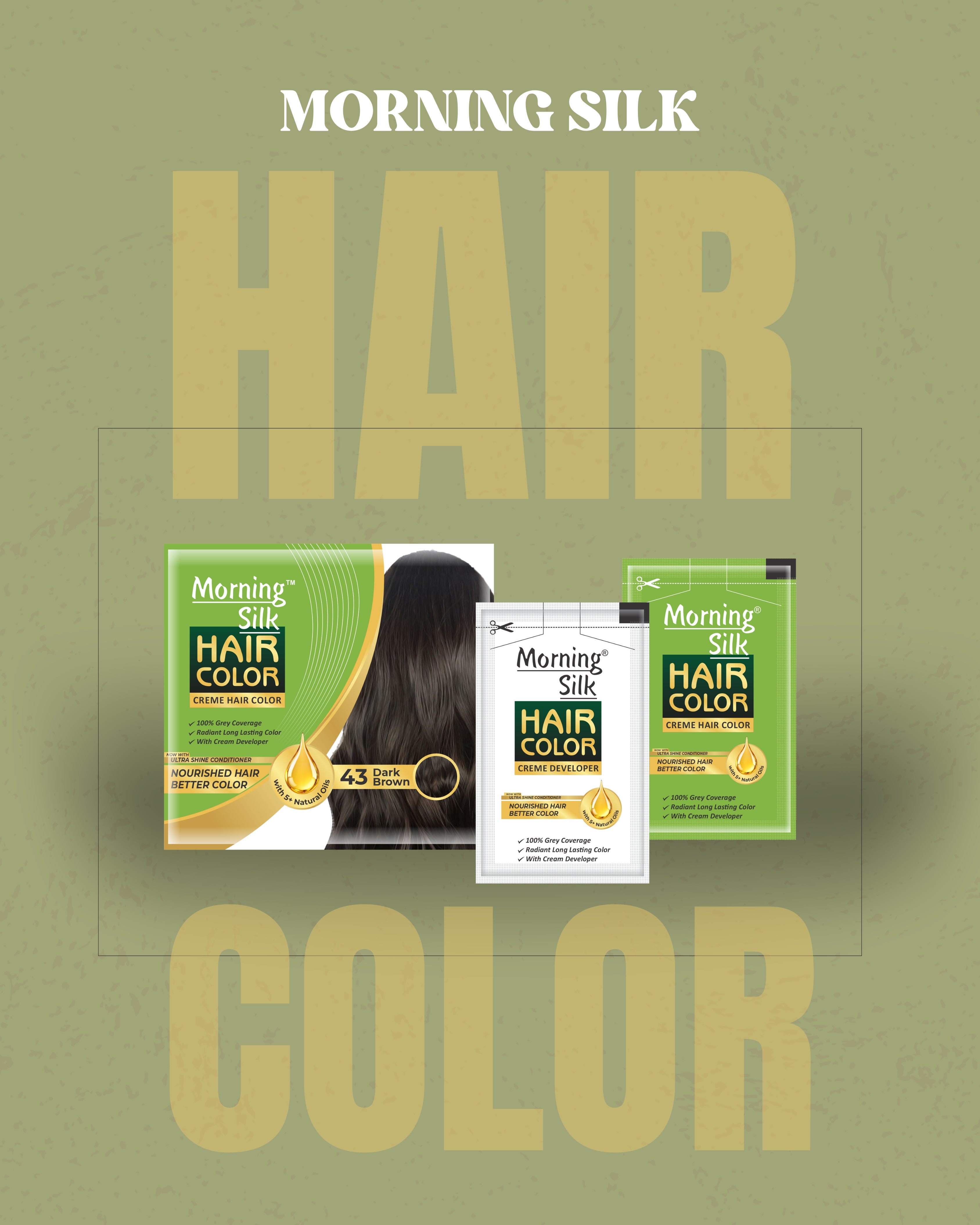 Morning Silk Creme Hair Color – 43 Dark Brown  (Bulk Order Only)